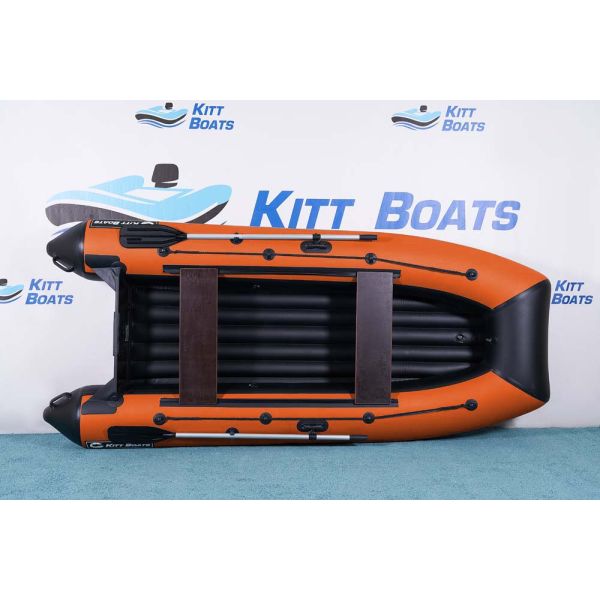 Лодка моторная килевая Kitt Boats 320 НДНД оранжево-черный